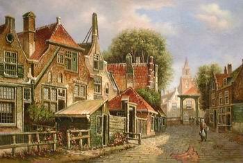 unknow artist European city landscape, street landsacpe, construction, frontstore, building and architecture. 176 Germany oil painting art